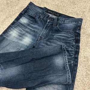 Express Jeans Blake Loose Fit Boot Cut 30X32 (30X31) Dark Wash Blue Denim Mens